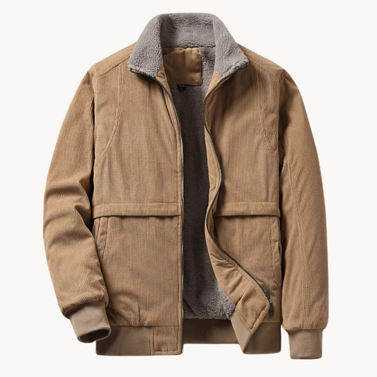 Cordura jacket | heren winddichte corduroy jas met fleecevoering