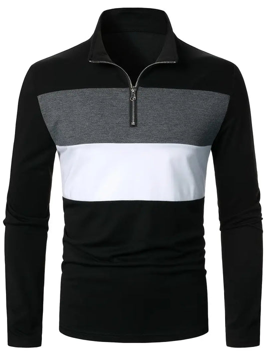 Camden | Half-zip pullover met modern colorblock design