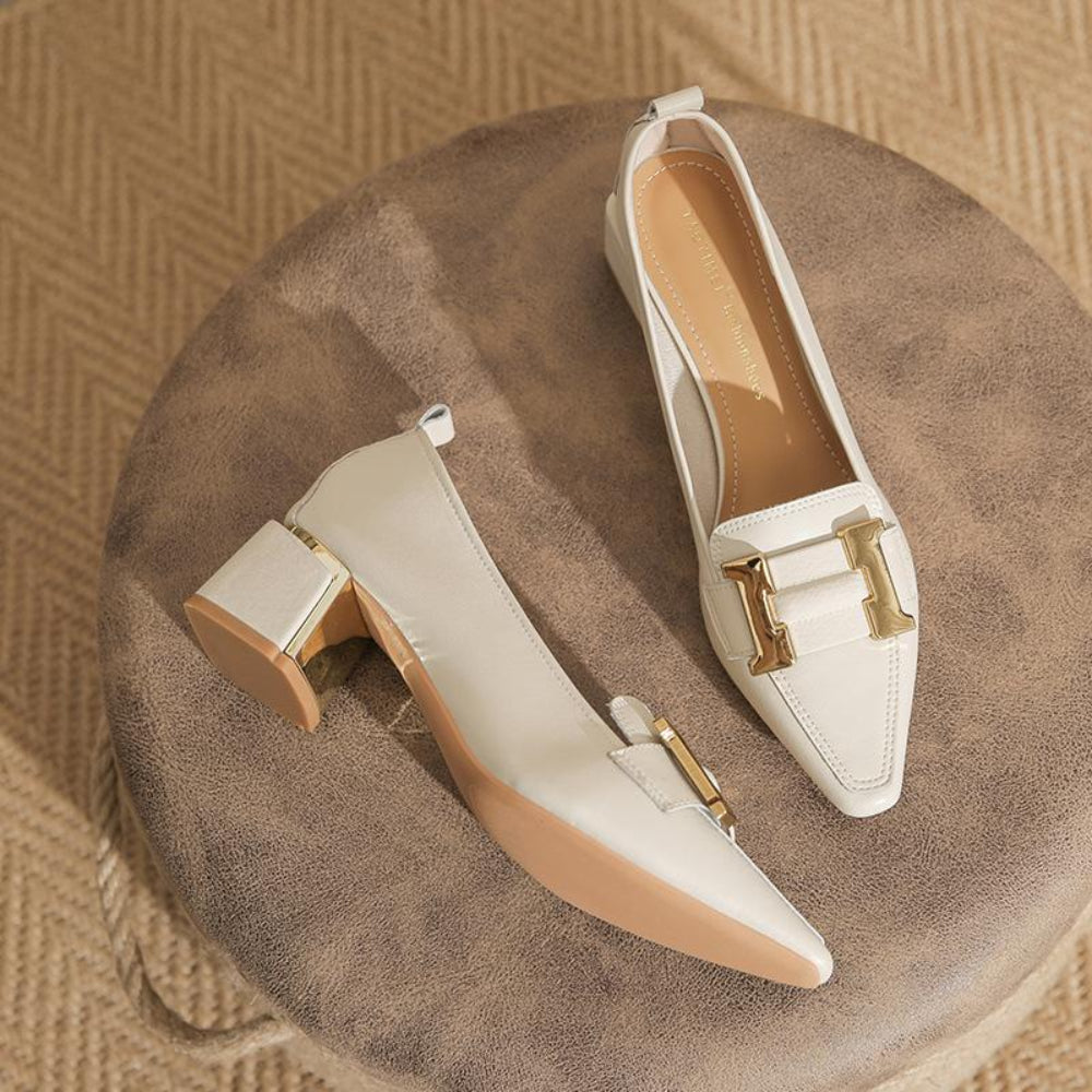 BlockElegance | Loafers met blokhak voor kantoor