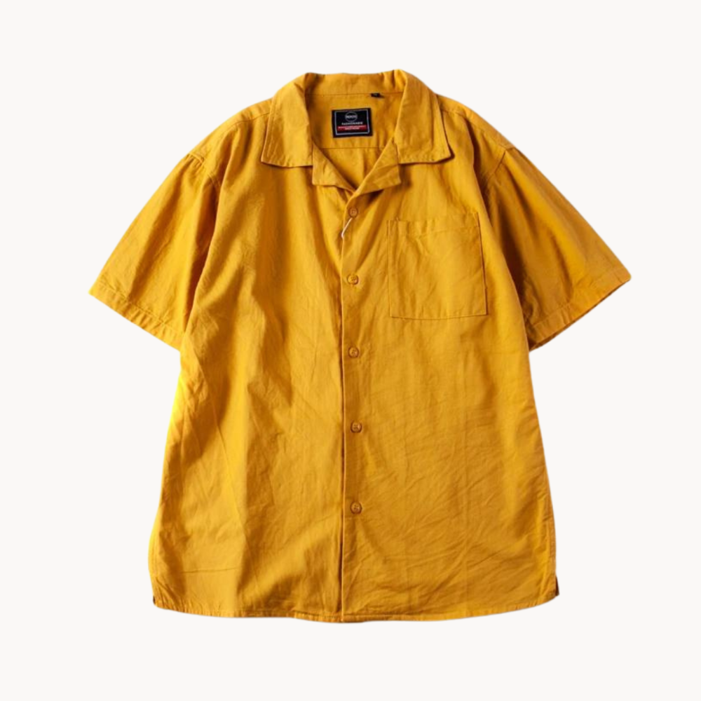 CampPrime | Oversized katoenen overhemd met vintage kraag