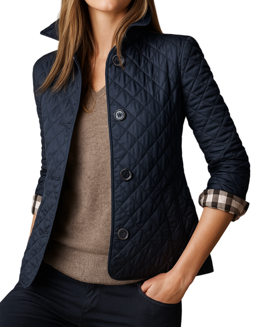 QuiltCharm | Dames gewatteerde jas met knoopsluiting