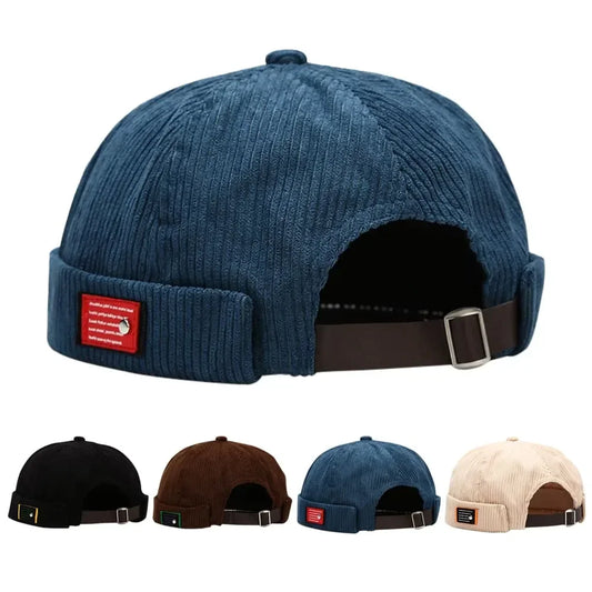 Corduroy Docker Cap | Stoere urban pet zonder klep van ribfluweel