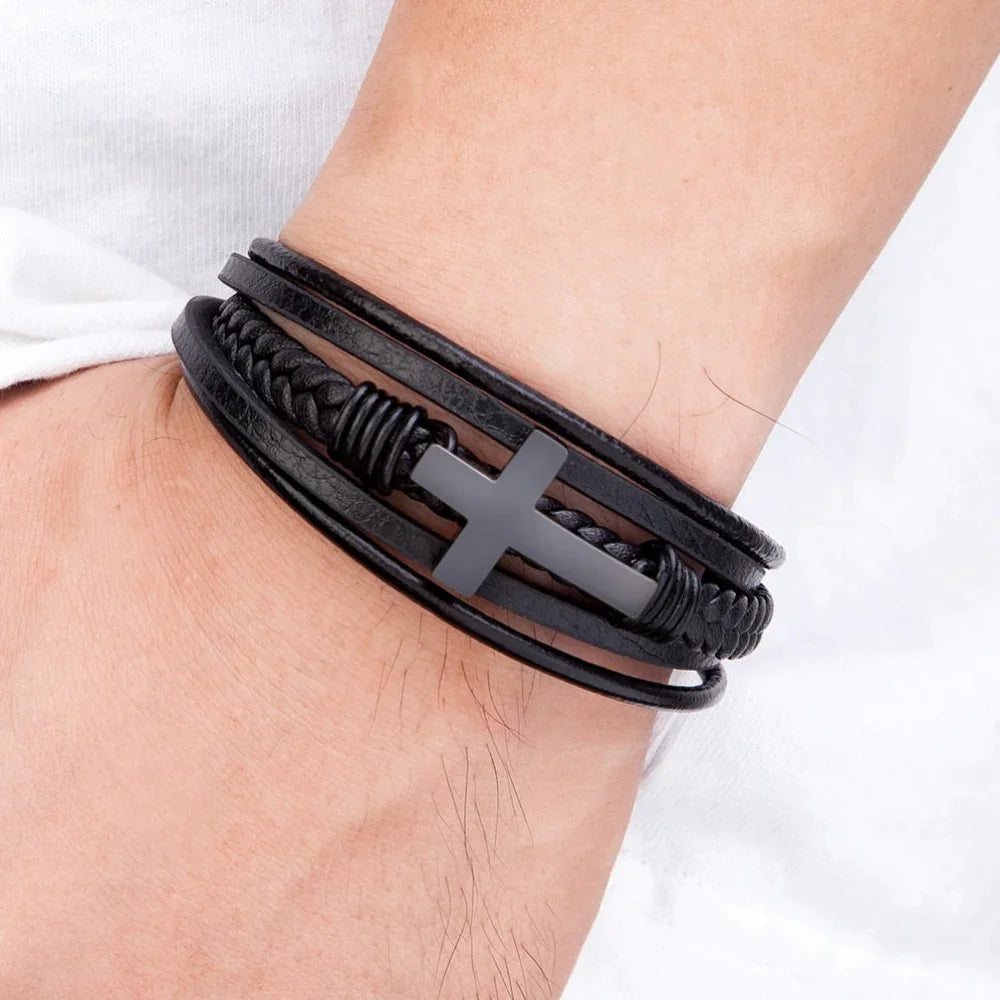 FaithLink Armband met Kruis | Stijlvolle en Symbolische Herenarmband