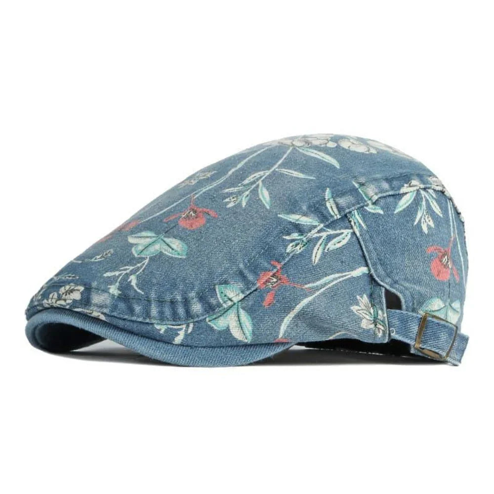 FloralButchart | Bloemen katoenen flat cap