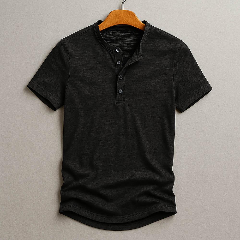 GabrielHenley | Korte henley‑tee voor mannen