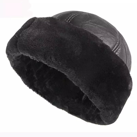 Russische Wintermuts | Heren bontmuts van faux leer met fleece