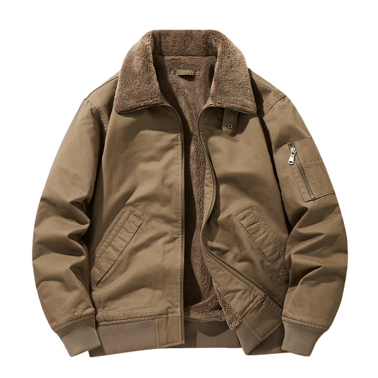 FleeceBomber | Heren jas met warme voering en kraag