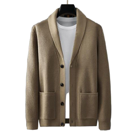 Lunaro Cardigan | Stijlvolle heren vest met sjaalkraag