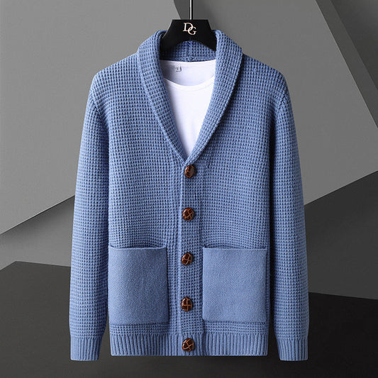 Elmcrest Knit | Wolcardigan met klassieke varsity‑stijl
