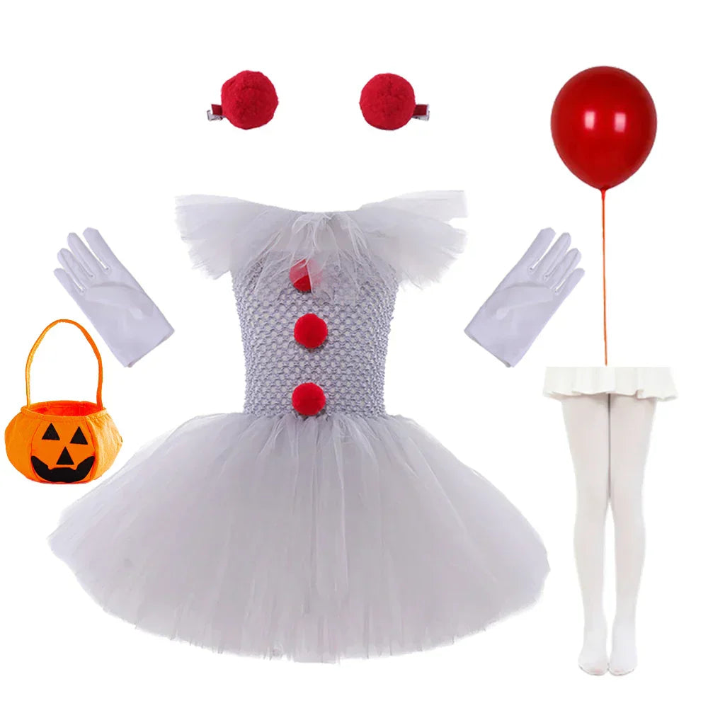 Charlotte Griezelige Clown Tutu-jurk voor Halloween en Cosplay