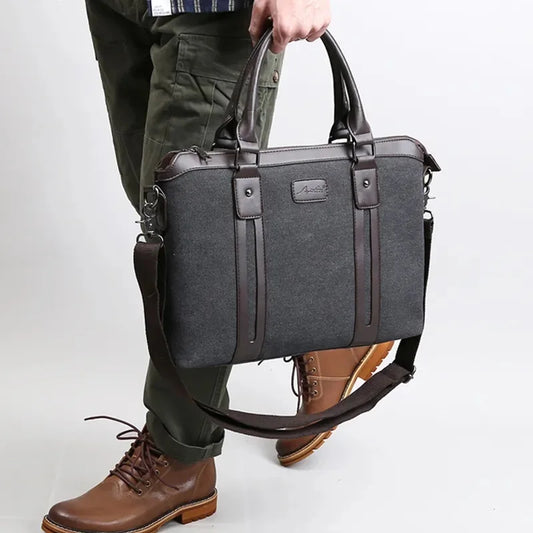 UrbanCarry | Canvas schoudertas met vintage look