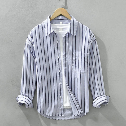 StripeSoft | Katoenen longsleeve met streeppatroon