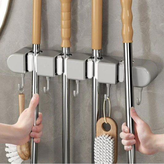 StickieRack | Houder voor schoonmaakspullen, mop en bezem