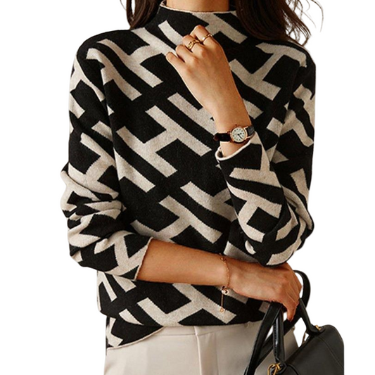 Isabella | Elegante geometrische trui voor dames