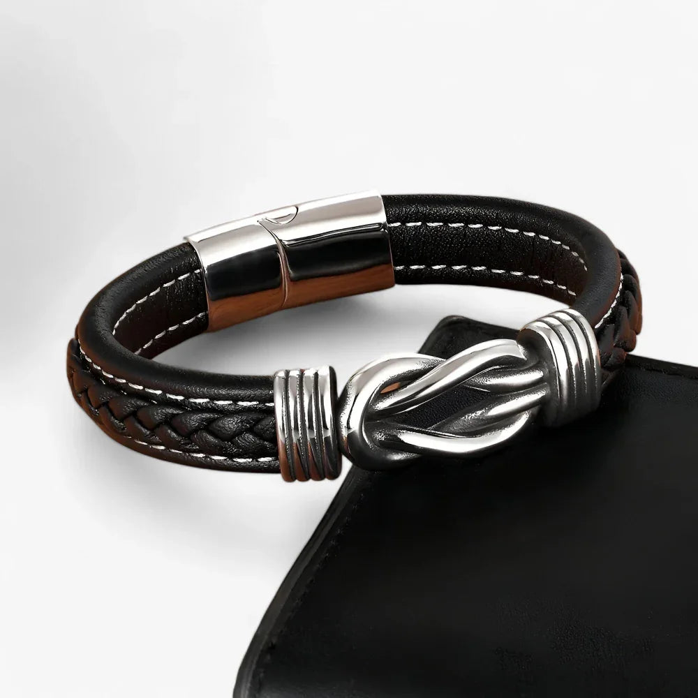Valtor | Leren heren armband met magnetische sluiting