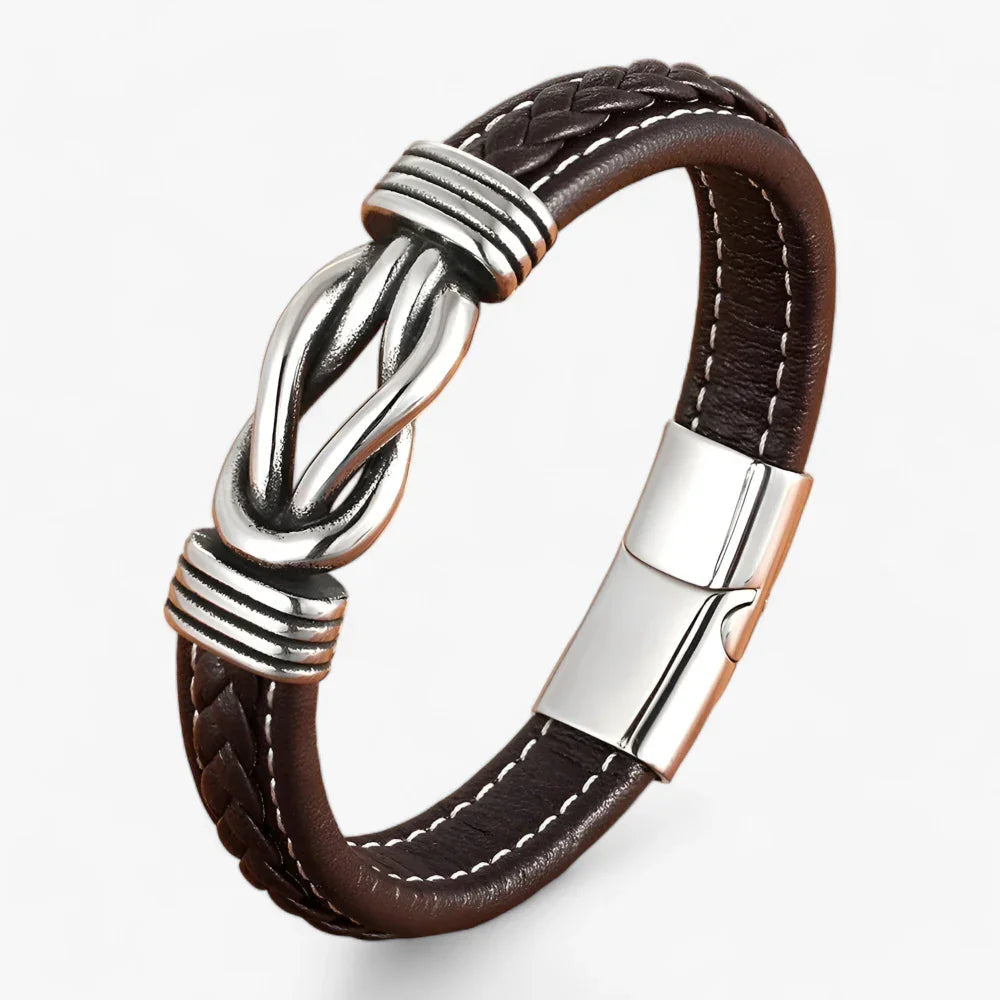 Valtor | Leren heren armband met magnetische sluiting