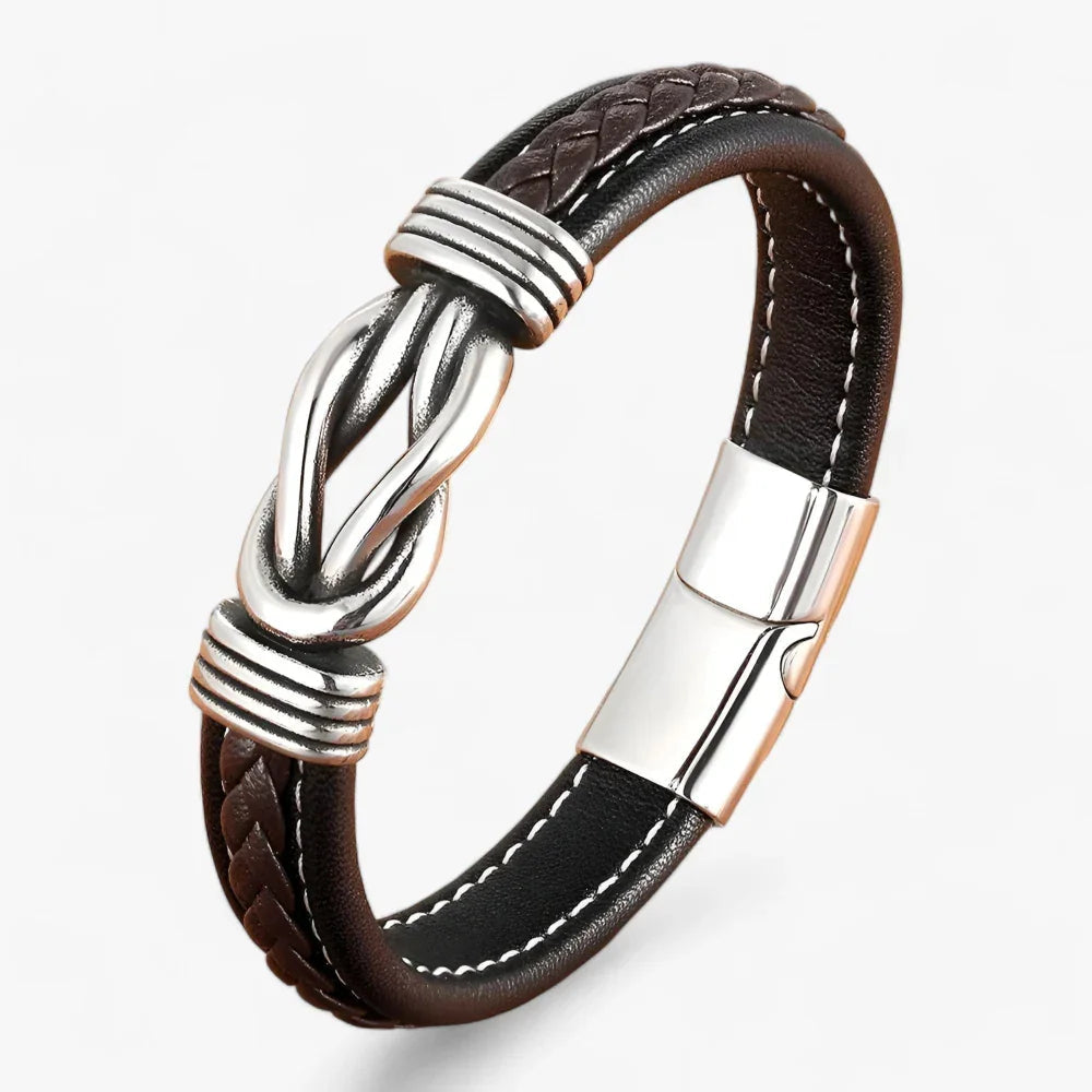 Valtor | Leren heren armband met magnetische sluiting