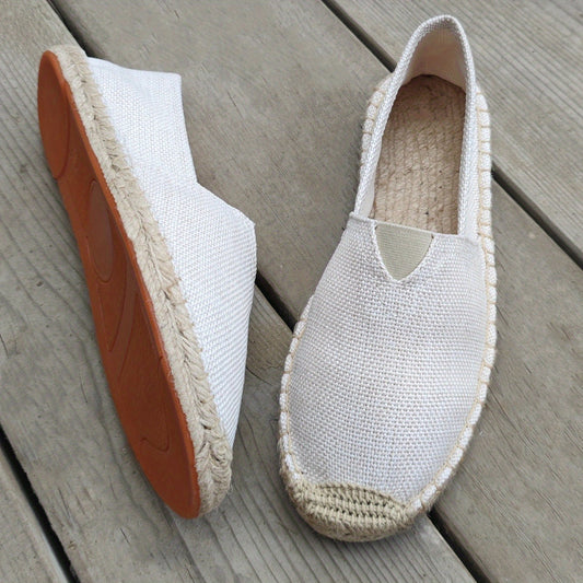 Espradilles Loafers | Heren canvas instapschoenen