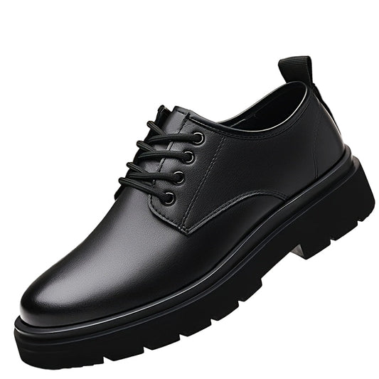 Sam | Heren leren schoen met veters en dikke zool