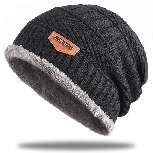 Gebreide Beanie | Unisex warme katoenen muts met warme binnenvoering