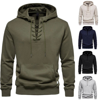 LaceWeave Hoodie | Zachte katoen-hoodie met vetersluiting