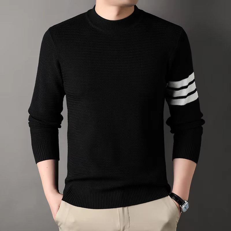 Cambridge | Luxe rib-katoen sweater met strepen