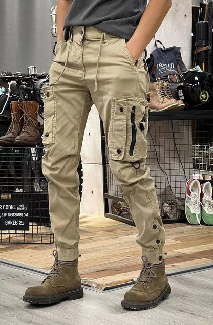 Heren tactical cargo broek met ritszakken