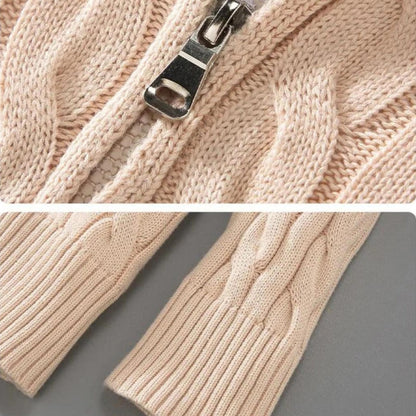 CableEase Sweater | Quarter‑zip katoenen kabeltrui
