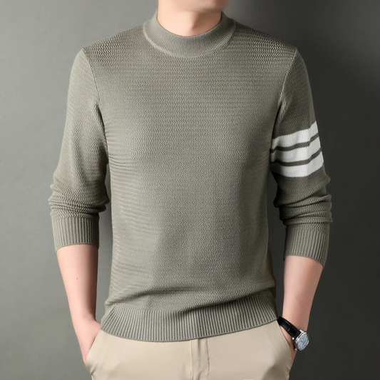 Cambridge | Luxe rib-katoen sweater met strepen