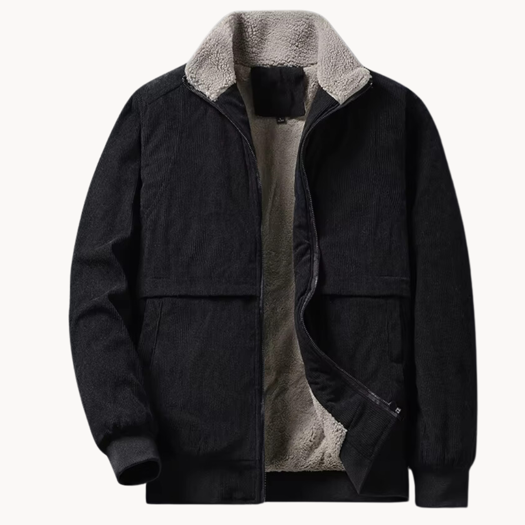 Ribcord Bomber | Heren corduroy jas met fleece voering