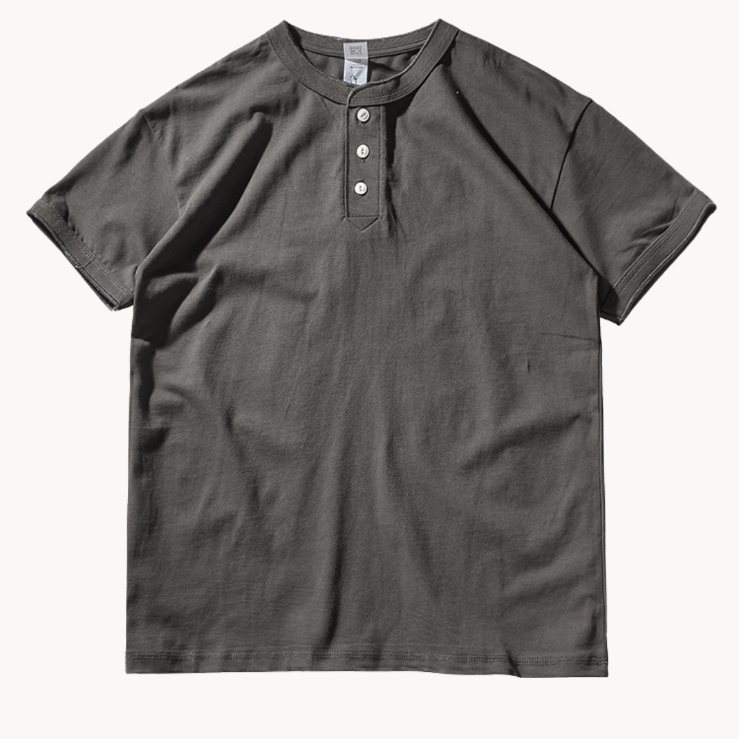 CottonTrail | Henley t‑shirt van katoen voor dagelijks gebruik