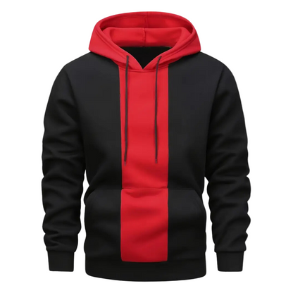 Callan | Heren tweekleurige hoodie met capuchon en trekkoord