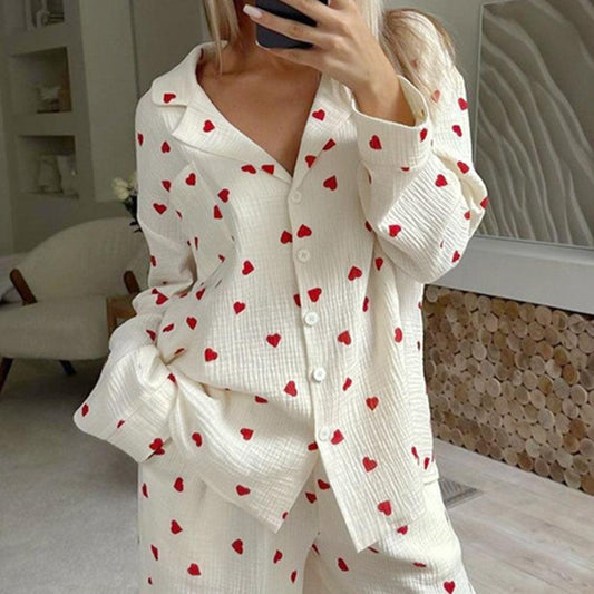 BellaNotte Pyjama met hartjesprint