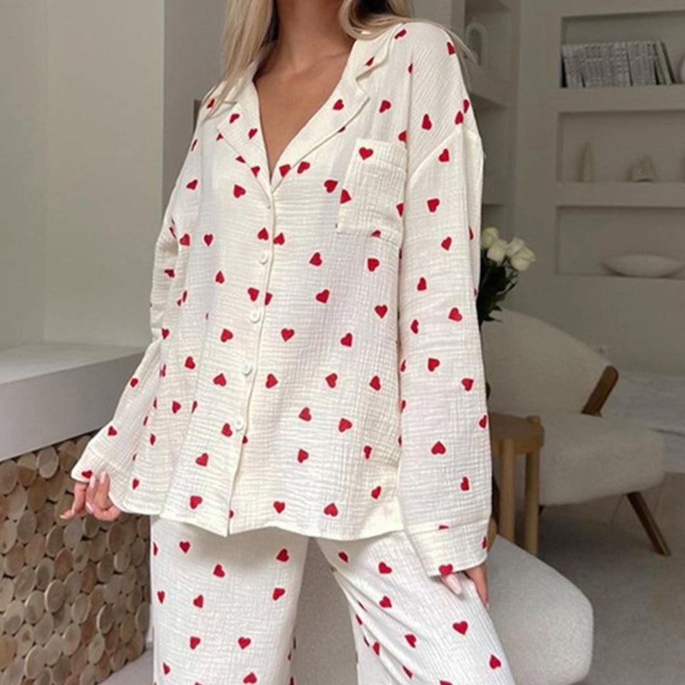 BellaNotte Pyjama met hartjesprint