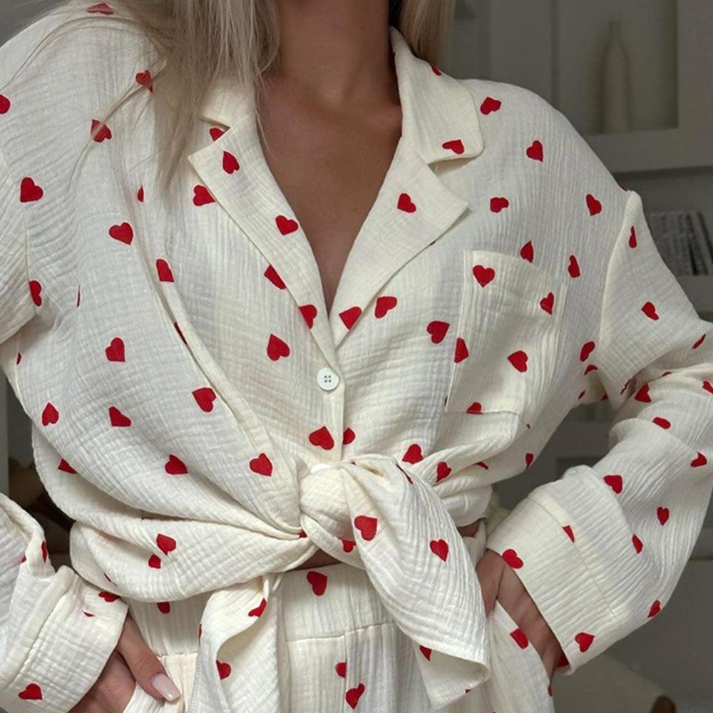 BellaNotte Pyjama met hartjesprint