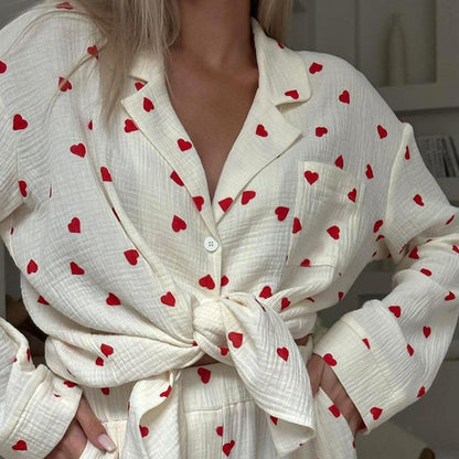 BellaNotte Pyjama met hartjesprint
