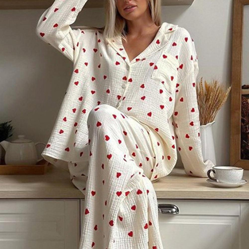 BellaNotte Pyjama met hartjesprint