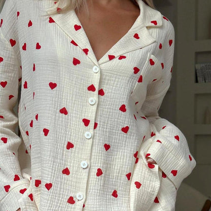BellaNotte Pyjama met hartjesprint