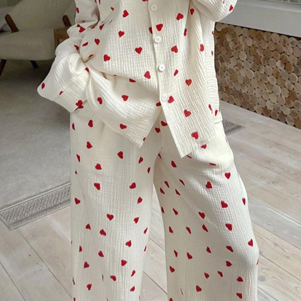 BellaNotte Pyjama met hartjesprint