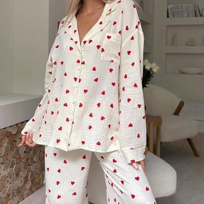 BellaNotte Pyjama met hartjesprint
