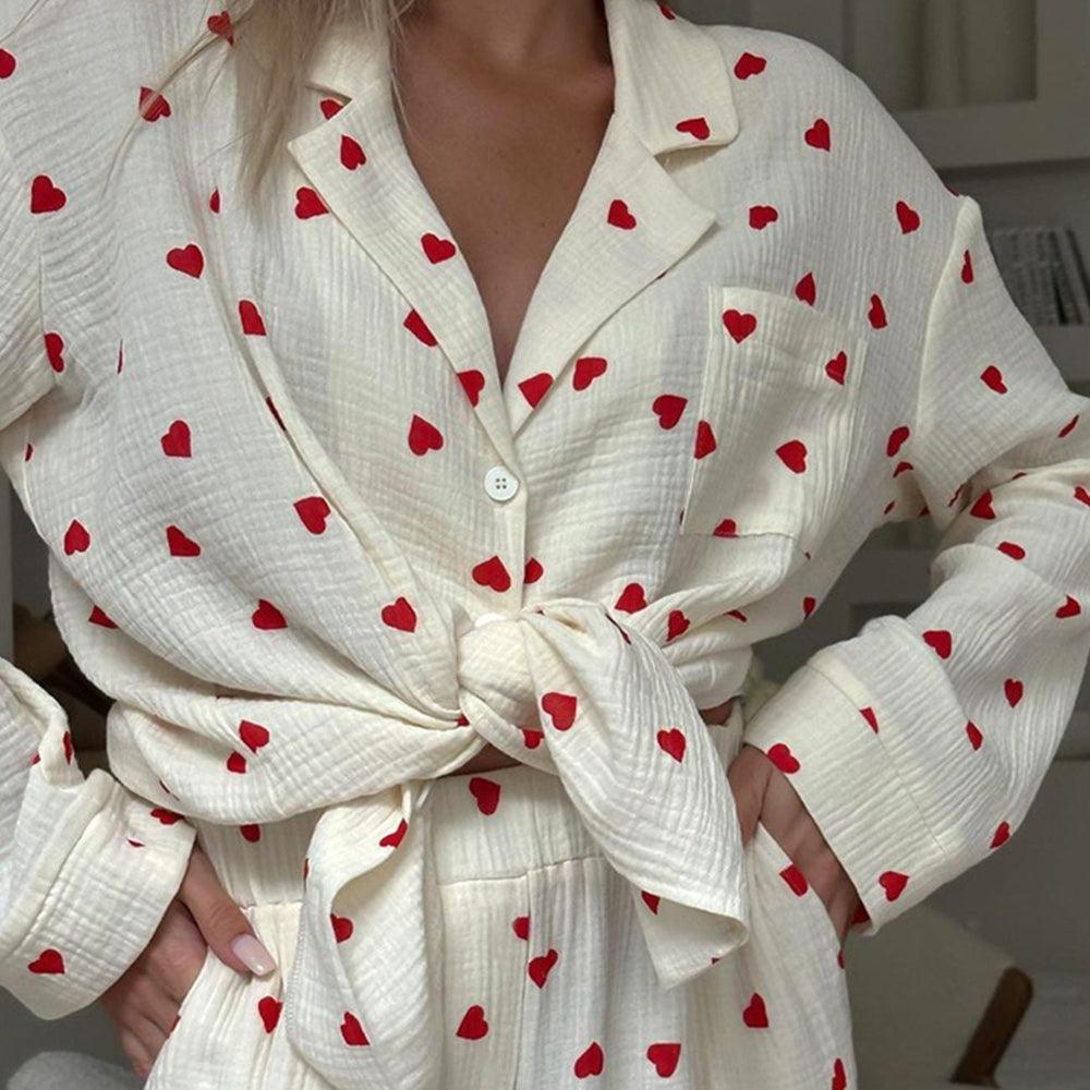 BellaNotte Pyjama met hartjesprint