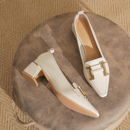 BlockElegance | Loafers met blokhak voor kantoor