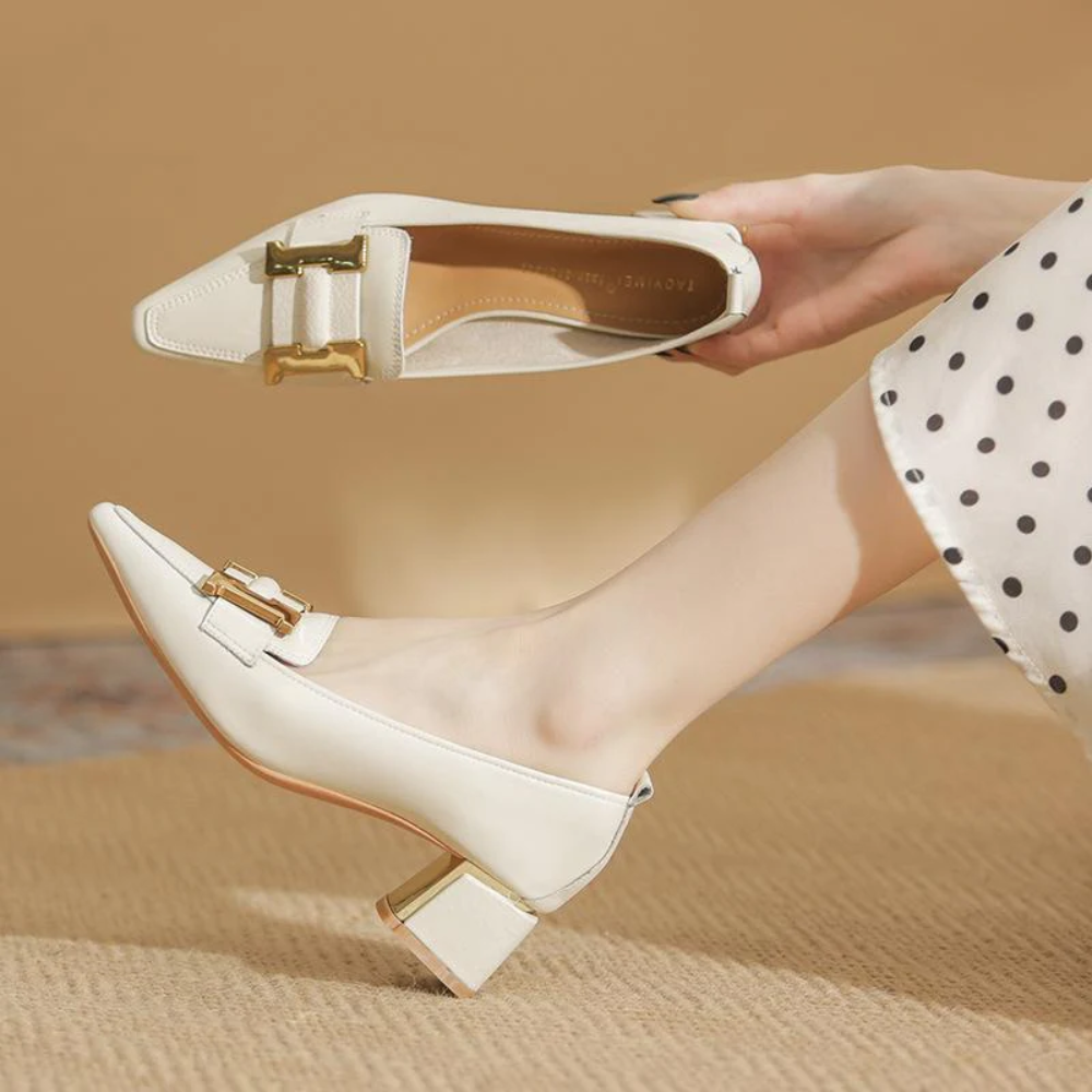 BlockElegance | Loafers met blokhak voor kantoor