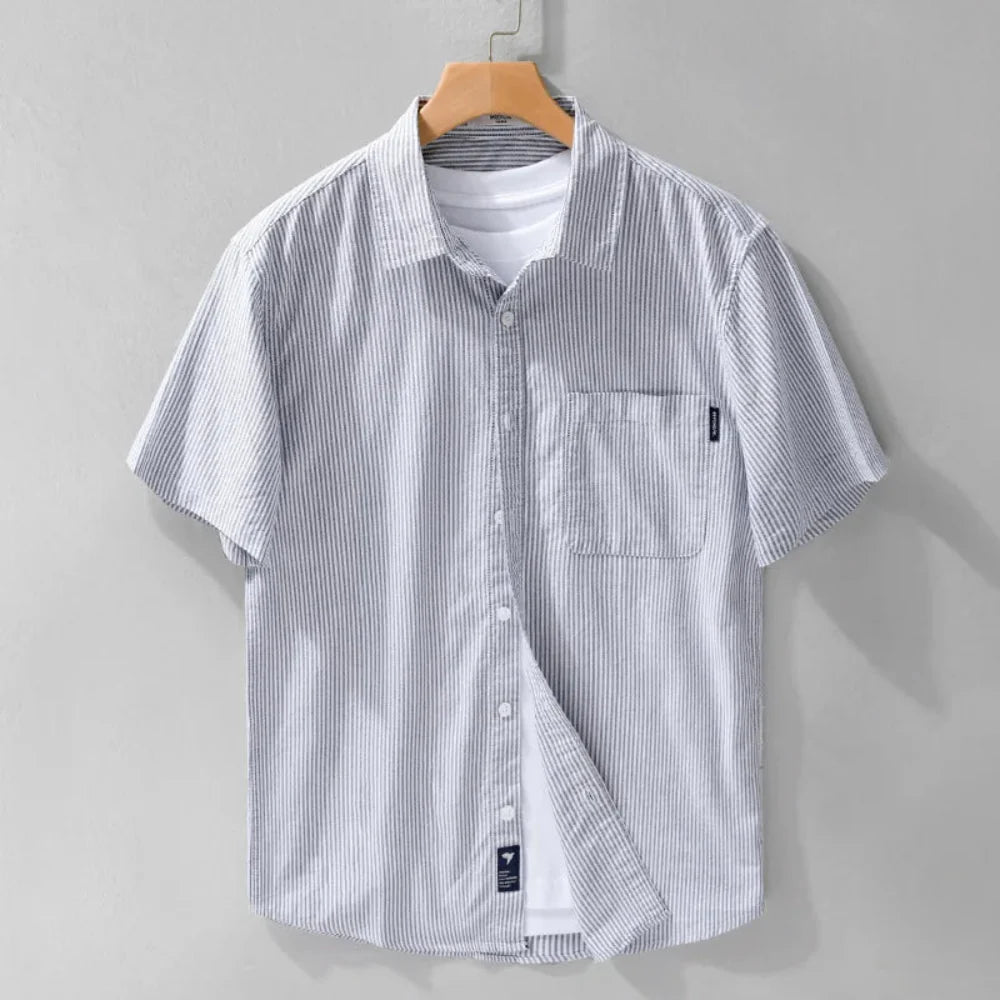 Tijdloos heren overhe shirt met 50s geïnspireerde stijl