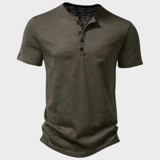 Henloft | Katoenen Henley t‑shirt voor heren