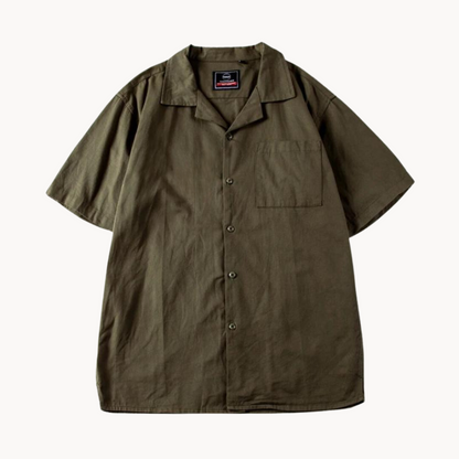 CampPrime | Oversized katoenen overhemd met vintage kraag