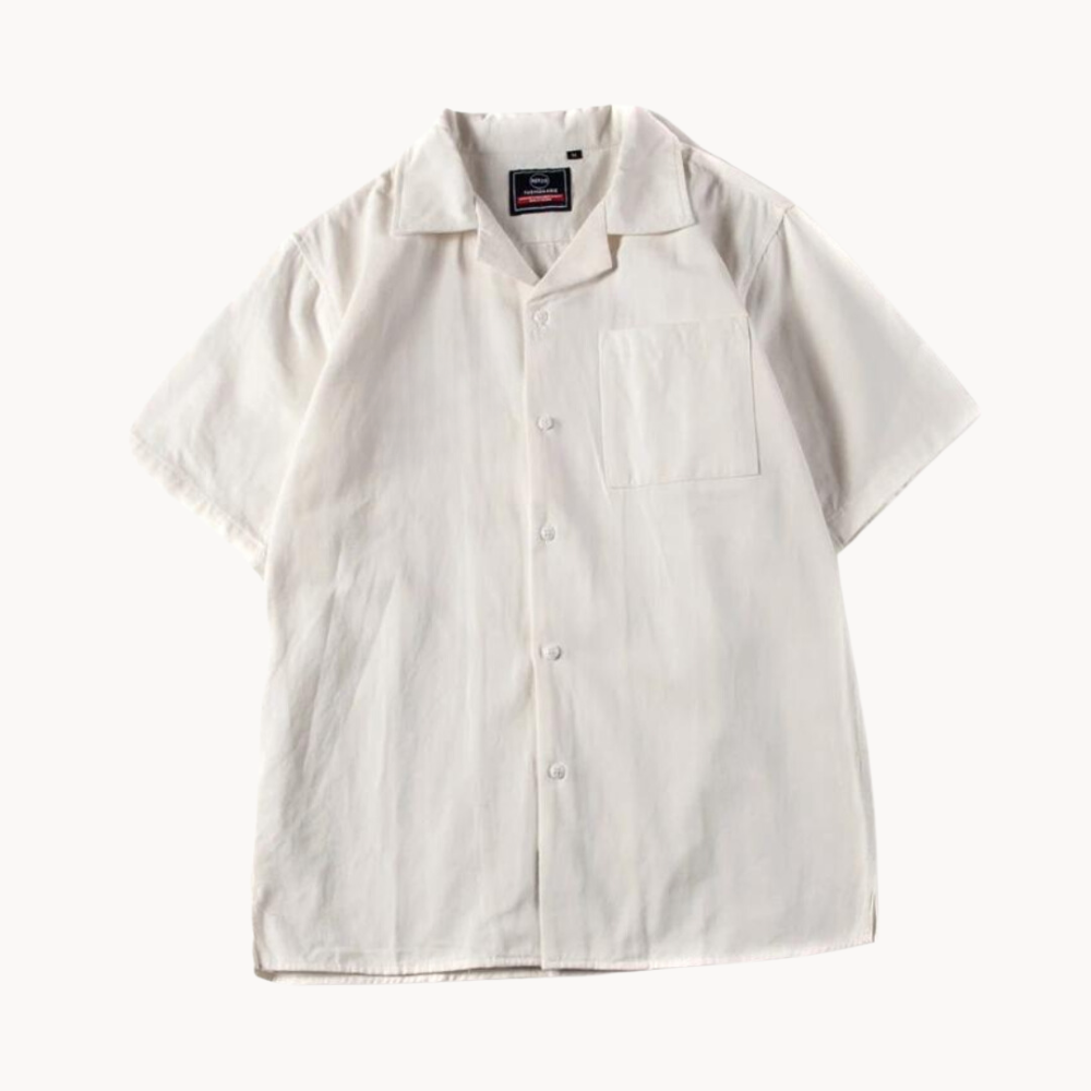 CampPrime | Oversized katoenen overhemd met vintage kraag