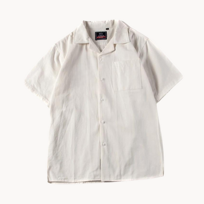 CampPrime | Oversized katoenen overhemd met vintage kraag