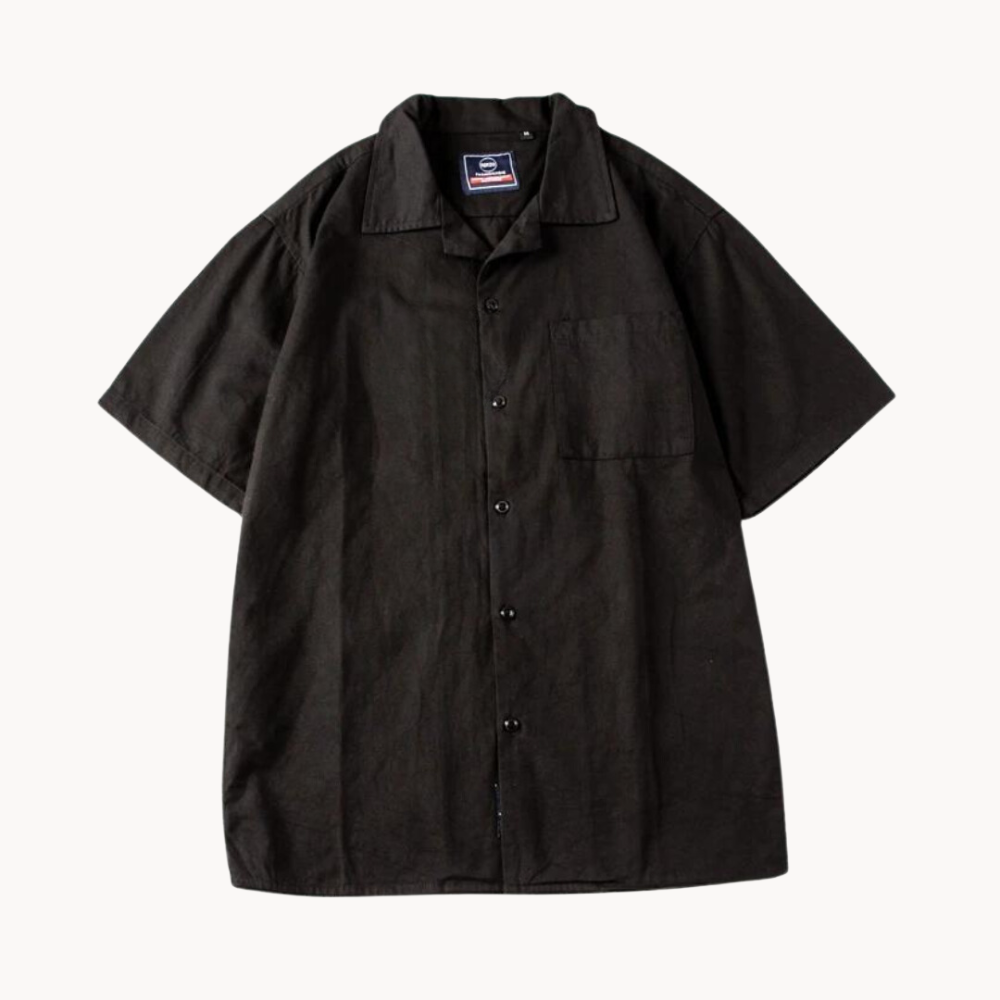 CampPrime | Oversized katoenen overhemd met vintage kraag