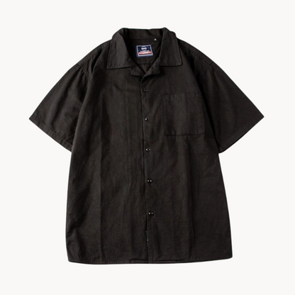 CampPrime | Oversized katoenen overhemd met vintage kraag